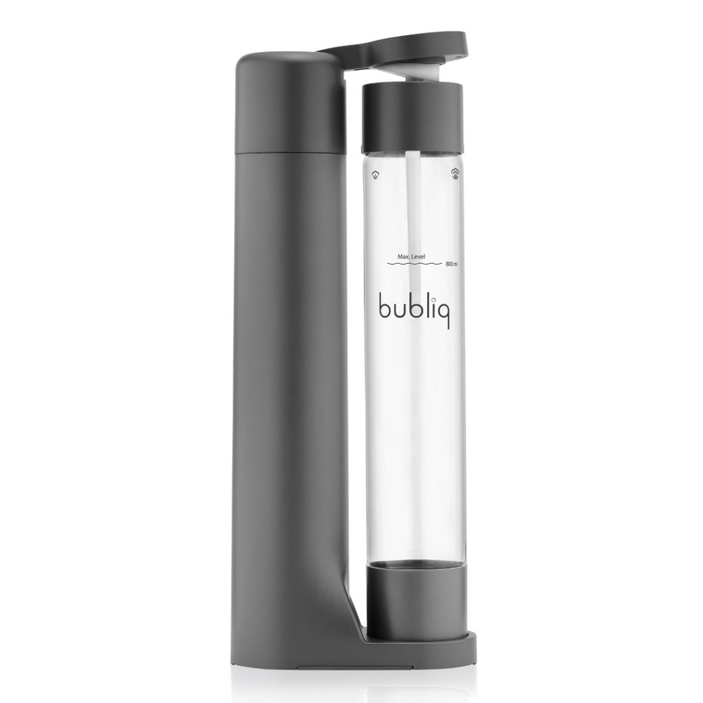 Matte grey bubliq carbonator incl. CO2 cylinder